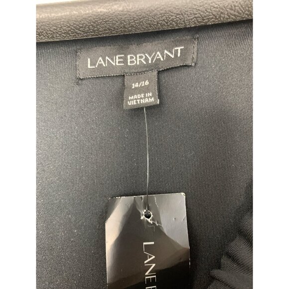 Lane Bryant 14/16 Black Mesh Print A-Line Metalic Fit & Flare Dress 14/16 NWT 76 - Picture 3 of 9